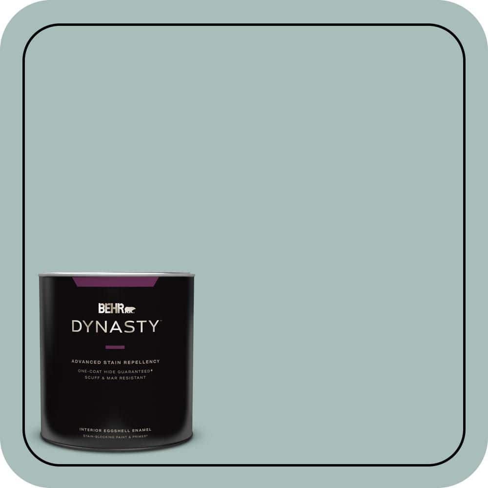 BEHR DYNASTY 1 qt. #QE-43 Water Surface Eggshell Enamel Interior Stain-Blocking Paint and Primer