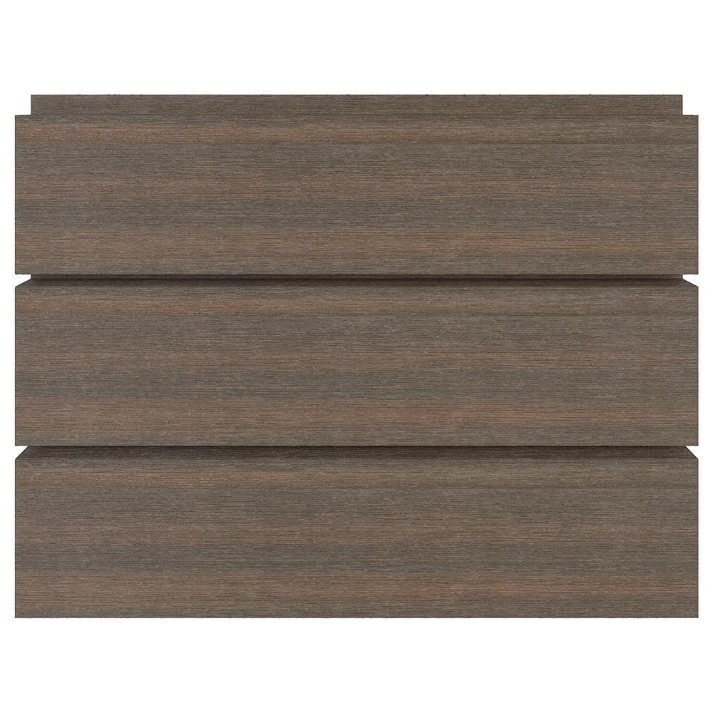 NewTechWood Shadowline All Weather System 6.7 in. x 12 in. Composite Siding in Brazilian Ipe Sample