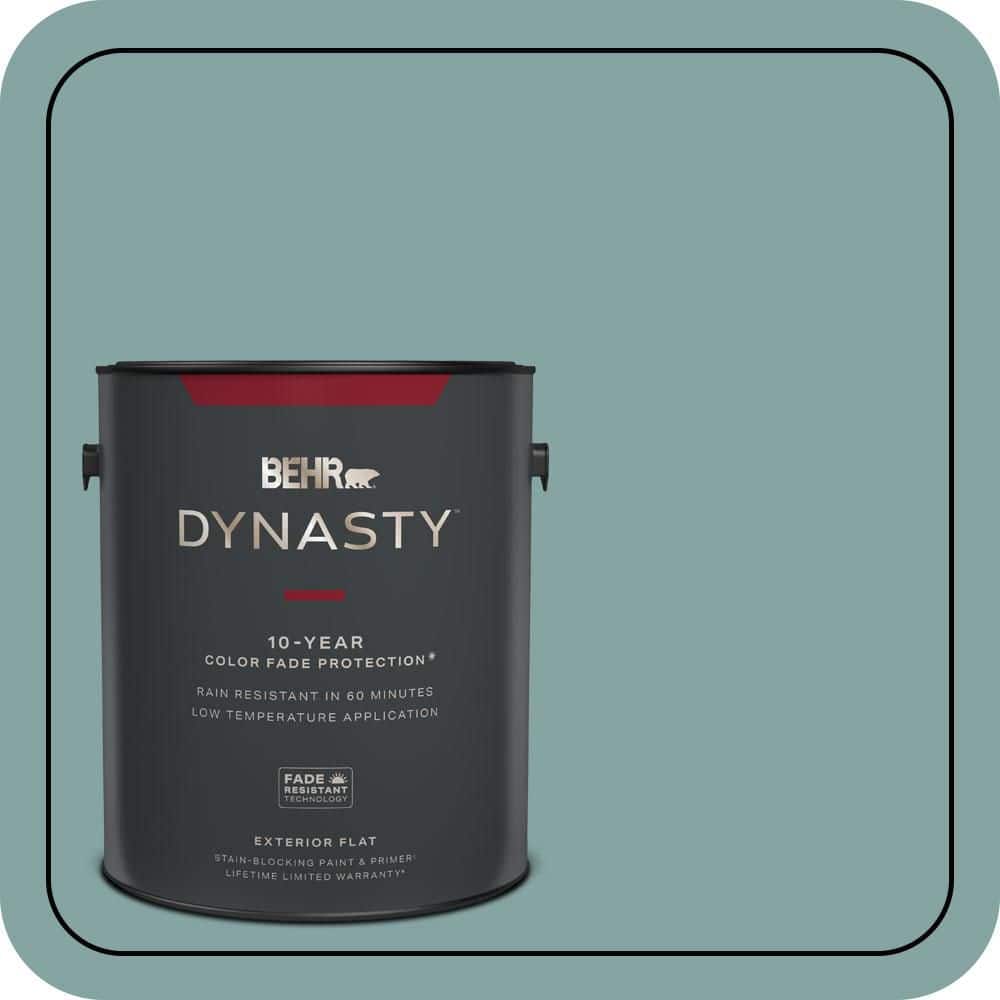 BEHR DYNASTY 1 gal. #PPU13-08 Venus Teal Flat Exterior Stain-Blocking Paint & Primer