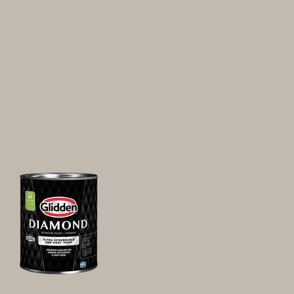 Glidden Diamond 1 qt. PPG1000-2 Rocky Road Flat Interior Paint with Primer (1)