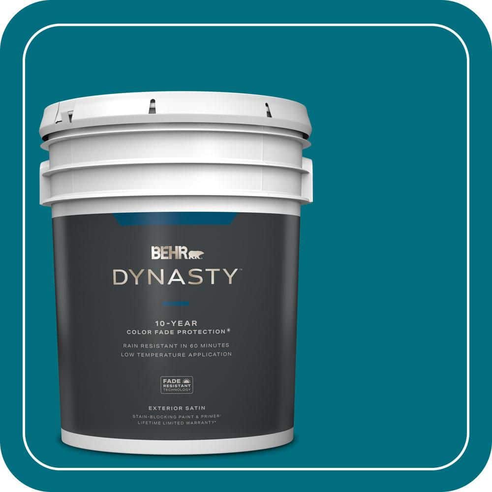 BEHR DYNASTY 5 gal. #MQ4-54 Coastal Jetty Satin Enamel Exterior Stain-Blocking Paint & Primer