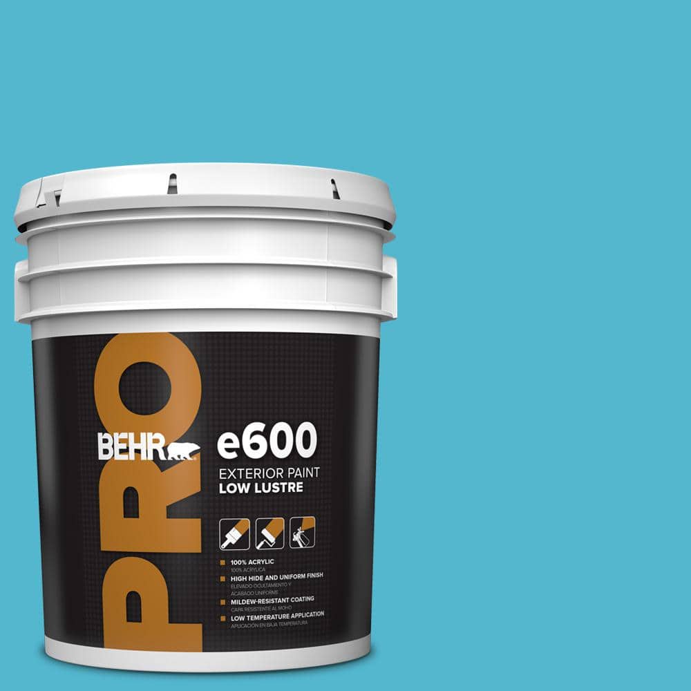 BEHR PRO 5 gal. #520B-5 Liquid Blue Low Luster Exterior Paint