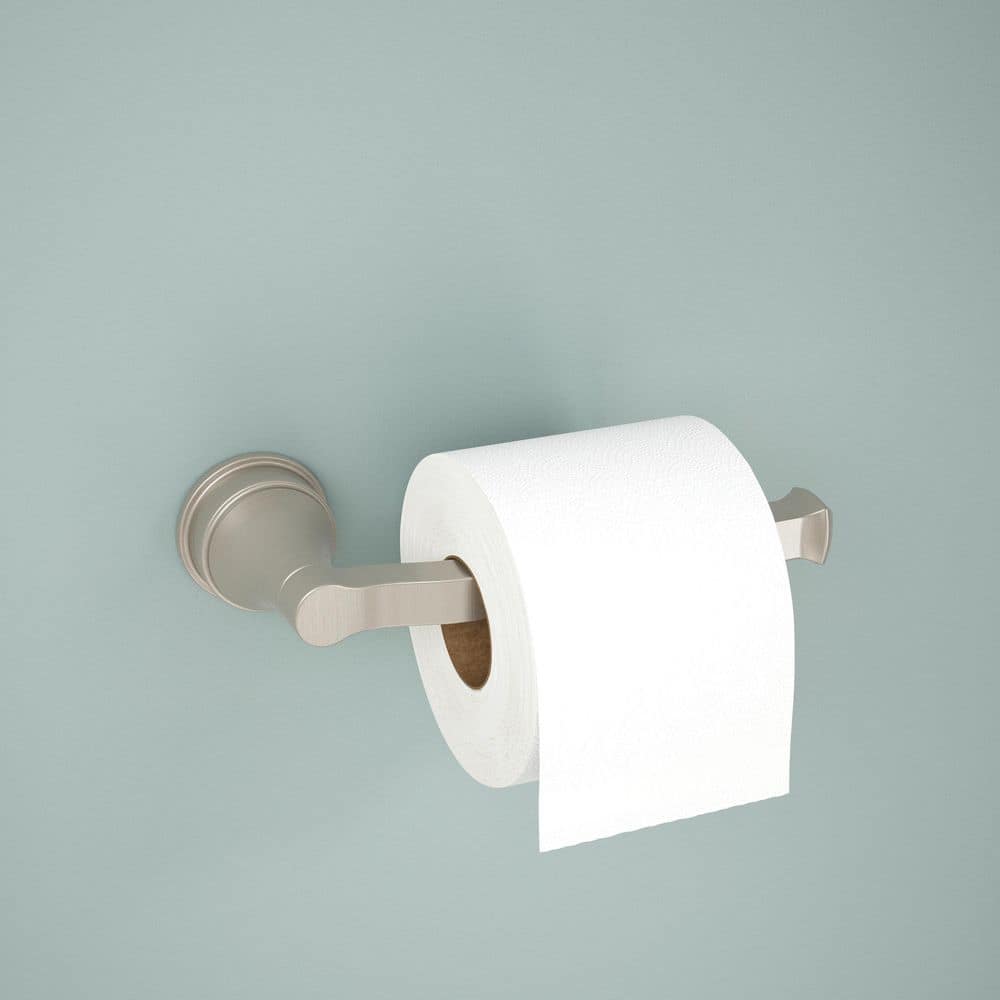 Delta Faryn Wall Mount Single Post Toilet Paper Holder Bath Hardware Accessory in Brushed Nickel (3)