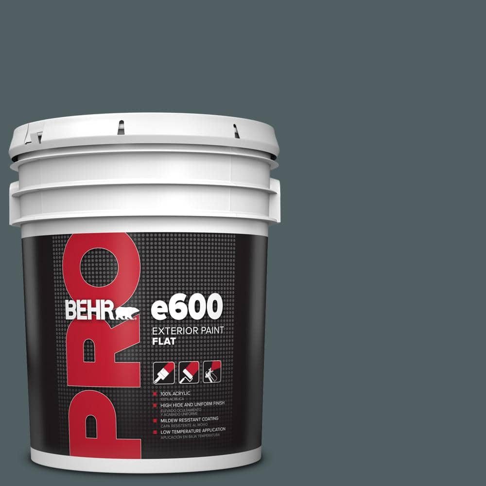 BEHR PRO 5 gal. #740F-6 Marine Magic Flat Exterior Paint (1)