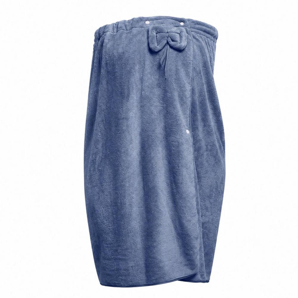 LAIFUCAM Dark Blue Bath Accessory Towel Wrap with Hair Drying Towel, Plus Size Adjustable Spa Wrap for Women, 1 Set (1)