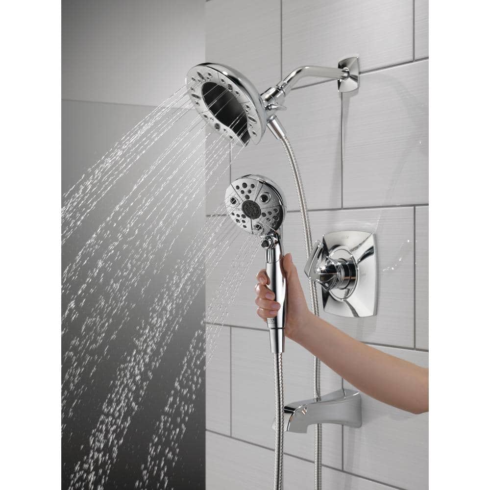 Delta Vesna In2ition 2-in-1 Single-Handle 5-Spray Tub and Shower Faucet in Chrome (Valve Included) (2)
