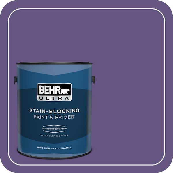 BEHR ULTRA 1 gal. #PPU16-02 Vigorous Violet Extra Durable Satin Enamel Interior Paint & Primer (2)