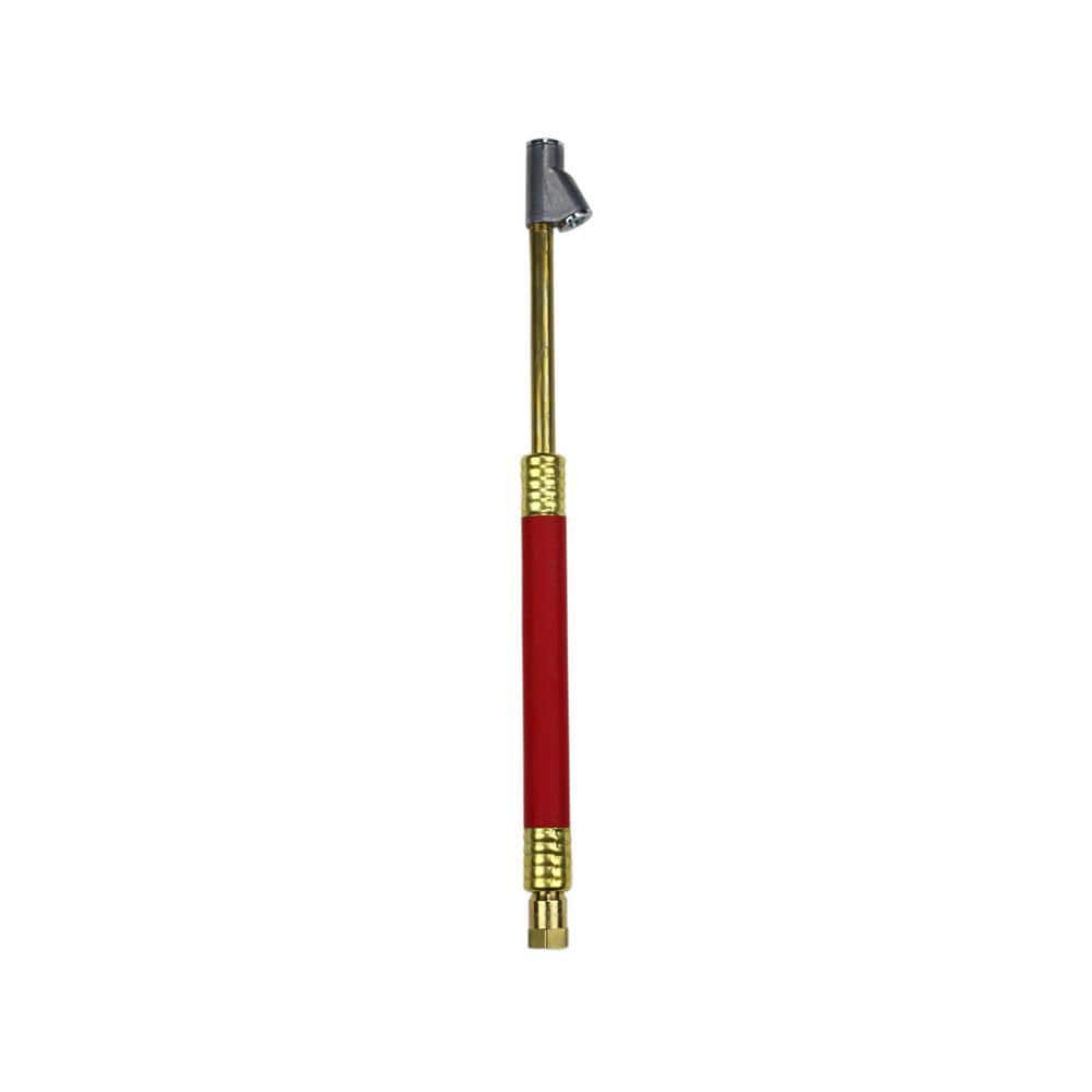 Milton Industries, Inc. 1/4 in. FNPT Dual-Head Straight-Foot Infaltion Air Chuck with 12 in. Cushioned Grip Handle