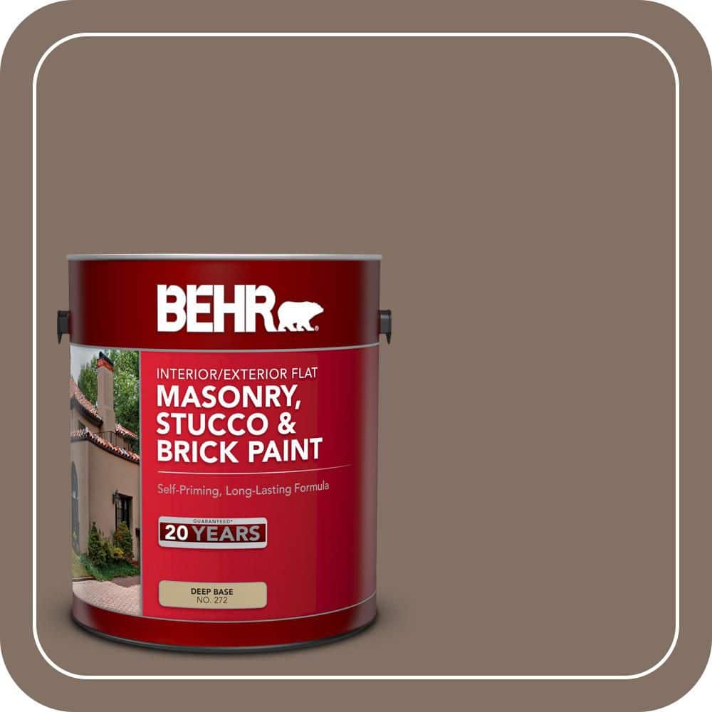 BEHR 1 gal. #PPU5-17 Cardamom Spice Flat Interior/Exterior Masonry, Stucco and Brick Paint (1)