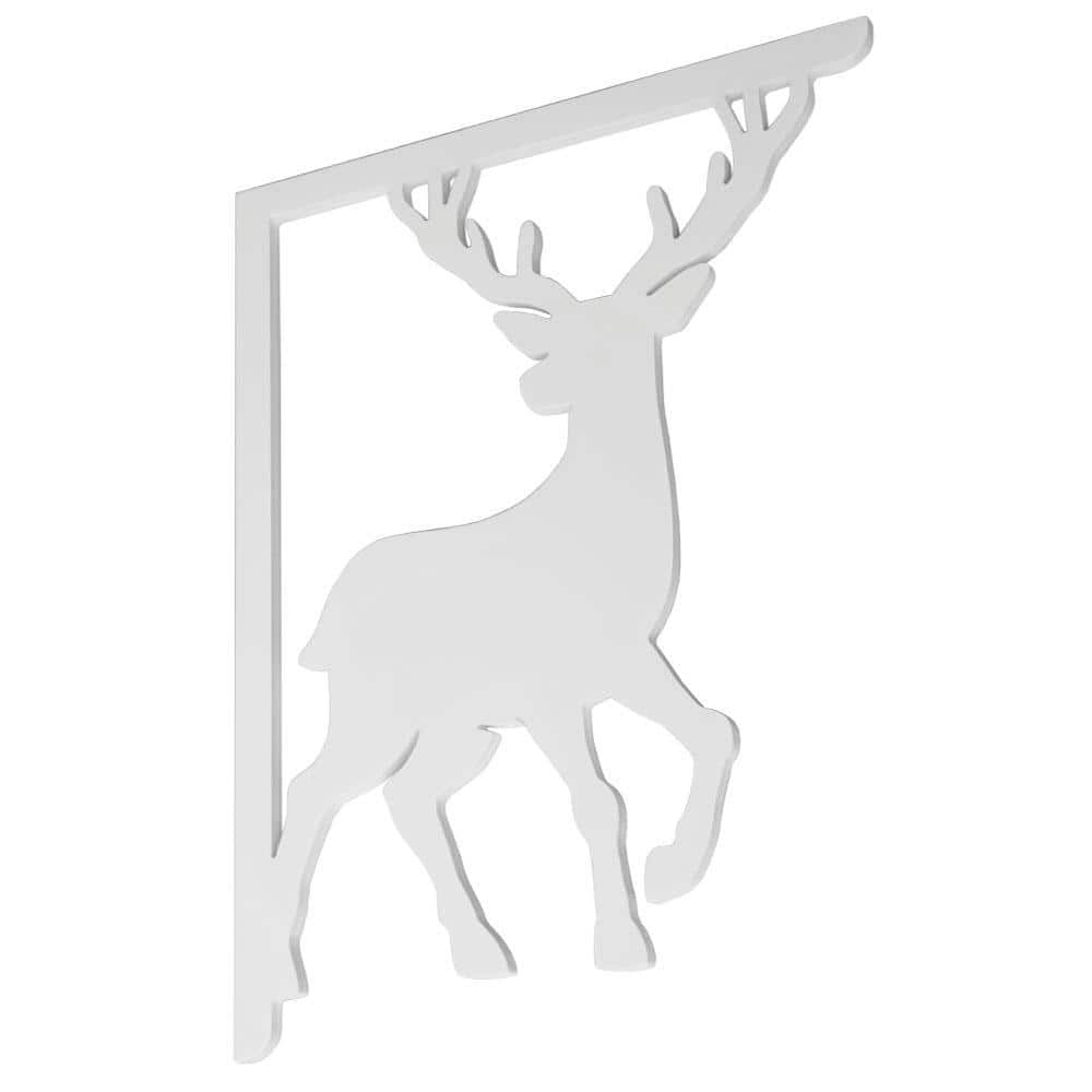 Nature Brackets Decorative 16 in. Paintable PVC Deer Mailbox or Porch Bracket