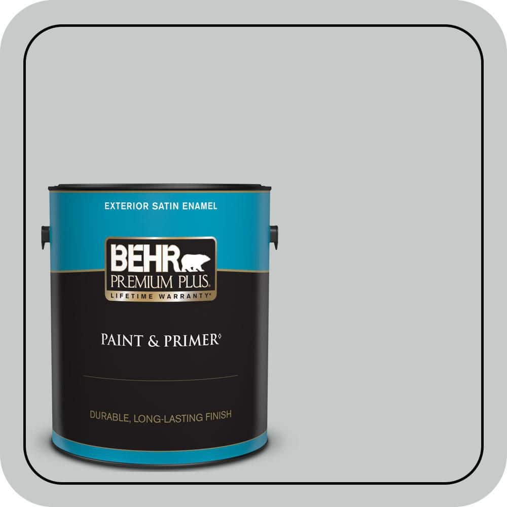 BEHR PREMIUM PLUS 1 gal. #PPU26-17 Fast as the Wind Satin Enamel Exterior Paint & Primer
