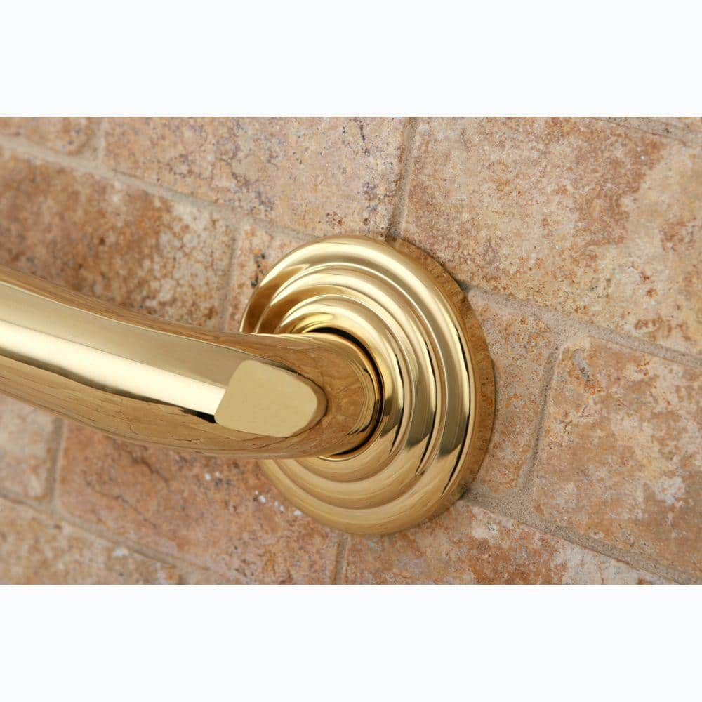 Kingston Brass Decorative 24 in. x 1-1/4 in. Grab Bar in Polished Brass (2)