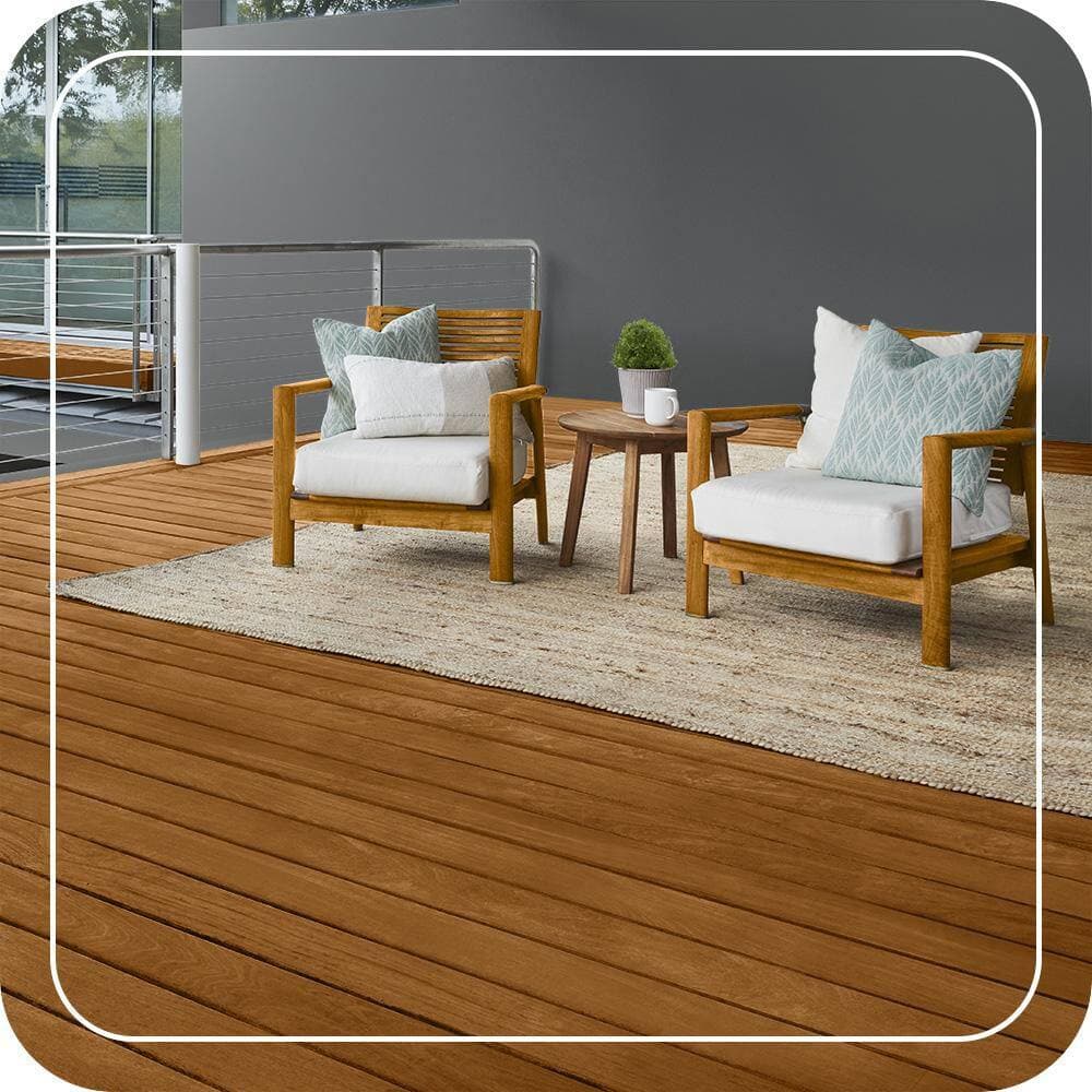 BEHR PREMIUM 1 gal. #ST-134 Curry Semi-Transparent Waterproofing Exterior Wood Stain and Sealer (4)