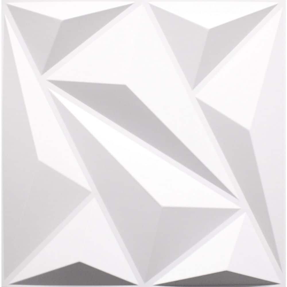 Dundee Deco Falkirk Ross 2/25 in. 19.7 in. 19.7 in. PVC Diamond 3D Decorative Wall Panel