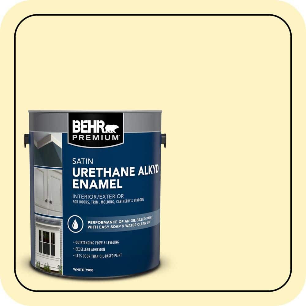 BEHR PREMIUM 1 gal. #P310-2 Natural Light Urethane Alkyd Satin Enamel Interior/Exterior Paint (1)