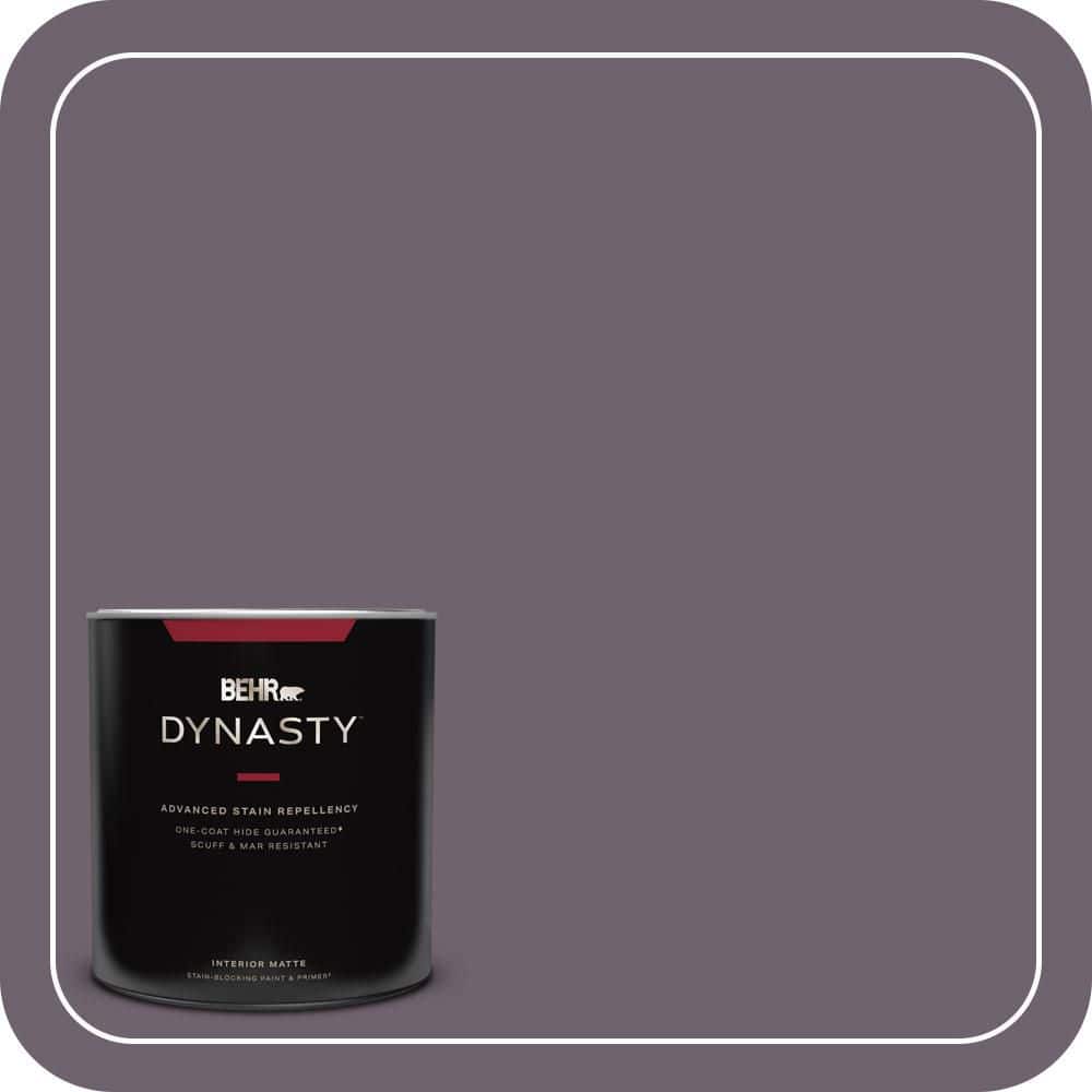 BEHR DYNASTY 1 qt. #670F-6 Vintage Grape Matte Interior Stain-Blocking Paint and Primer
