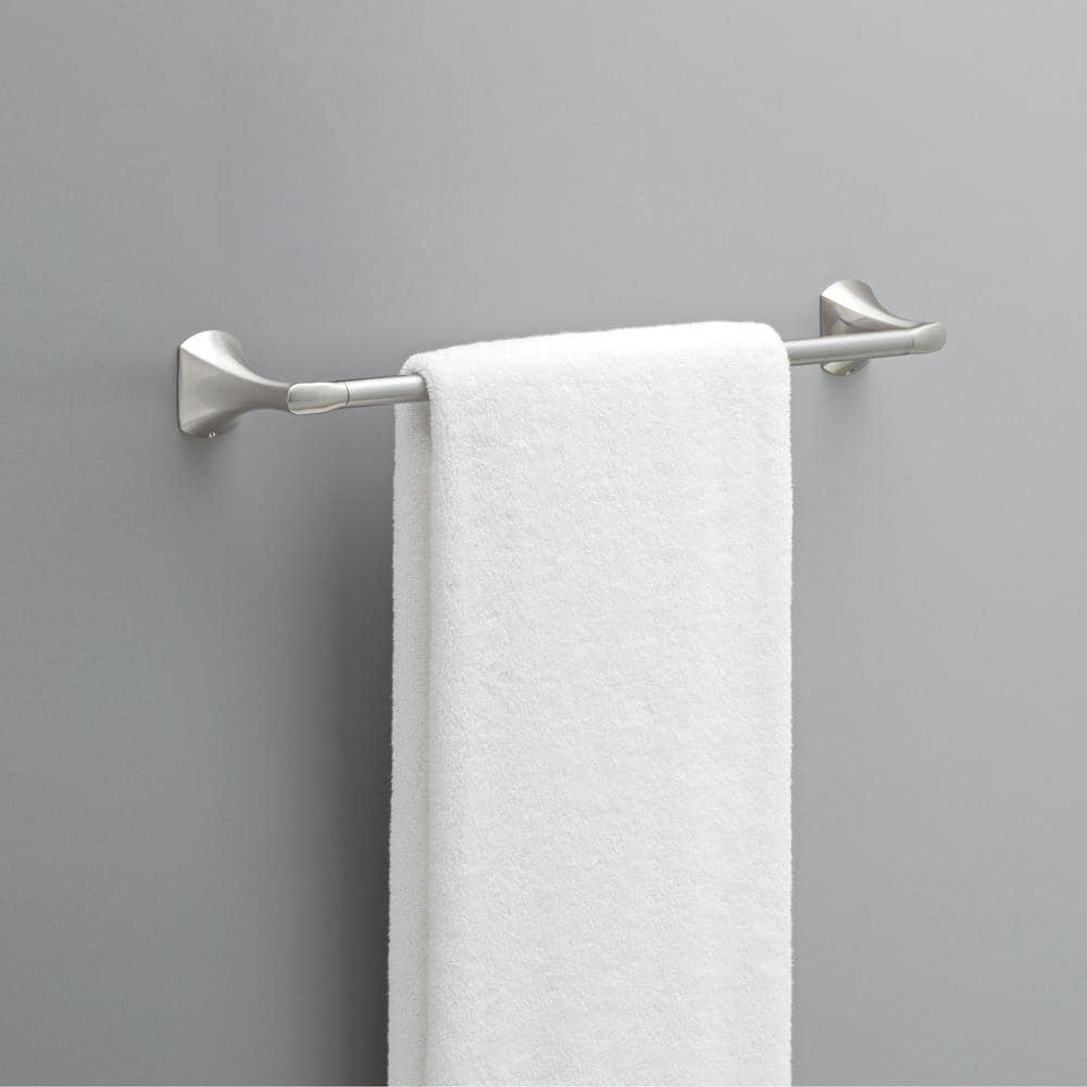 Delta Pierce Wall Mount Towel Bar Bath Hardware Accessory Brushed Nickel (2)