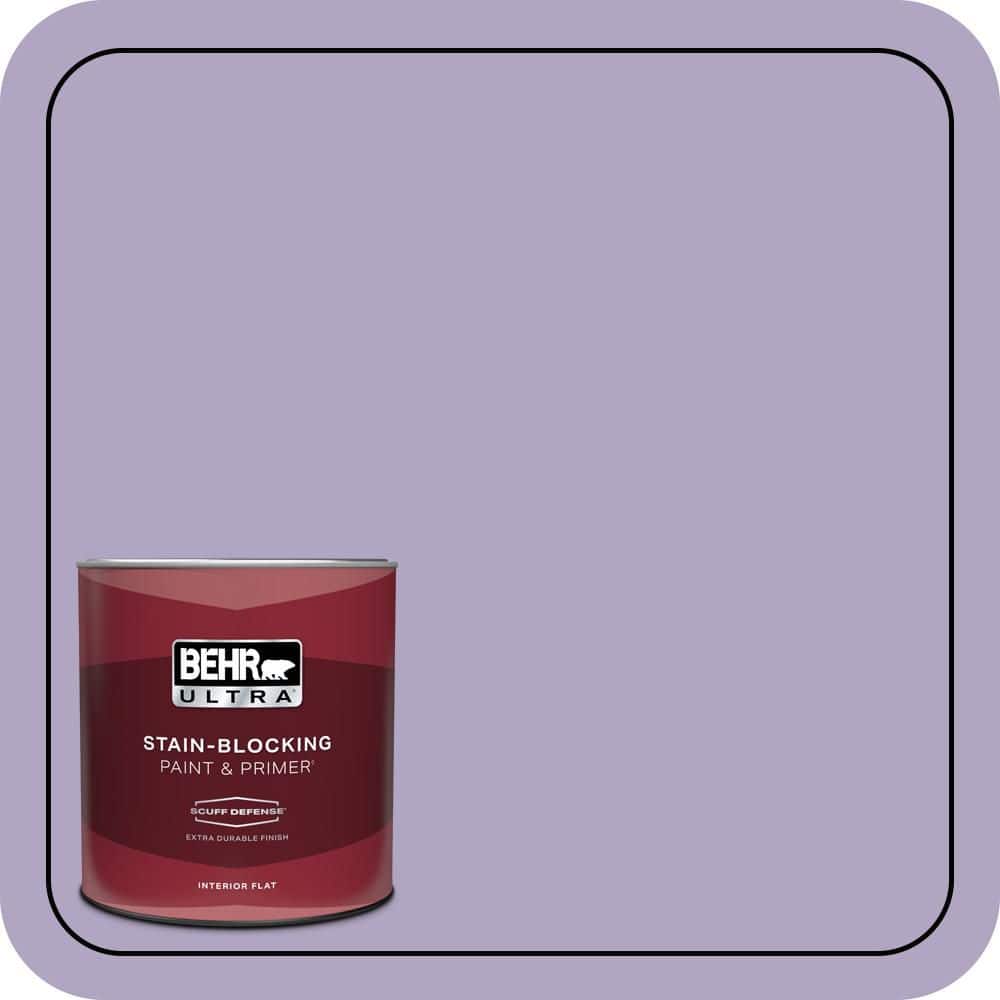 BEHR ULTRA 1 qt. #650D-4 Winter Amethyst Extra Durable Flat Interior Paint & Primer