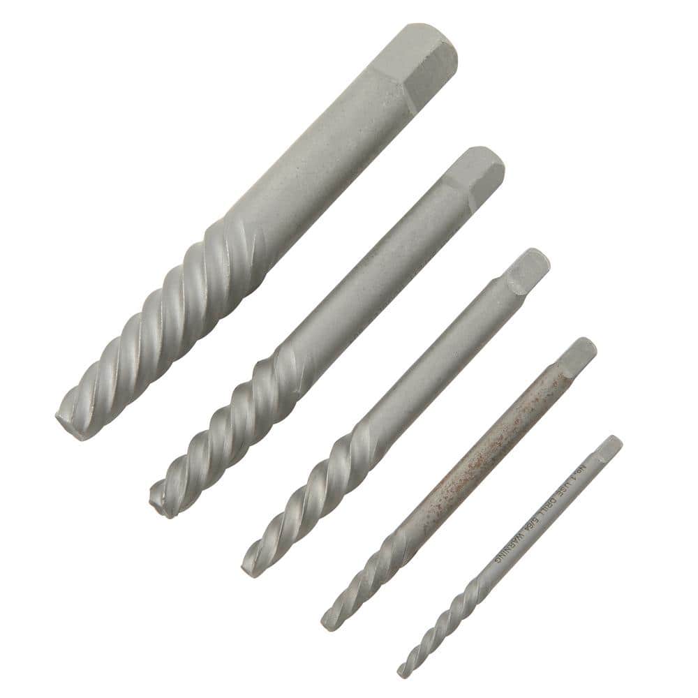 URREA 1/8 in. to 3/4 in. Pouch Set of Spiral Bolt Extractors Screws 5 Piece (3)
