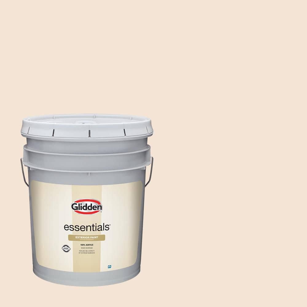 Glidden Essentials 5 gal. PPG1200-1 China Doll Flat Exterior Paint