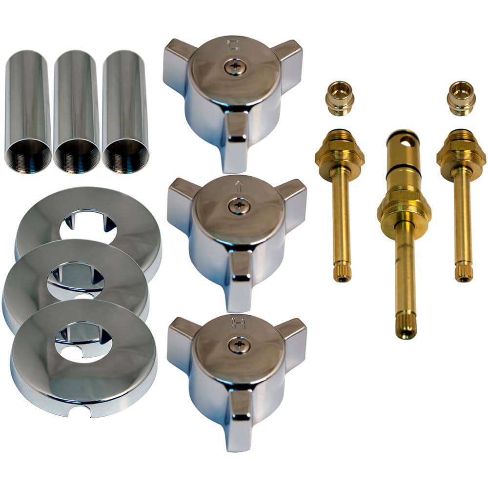 Lincoln Products Tub and Shower Rebuild Kit for Indiana Brass 3-Handle Faucets with Long Diverter Stem (1)