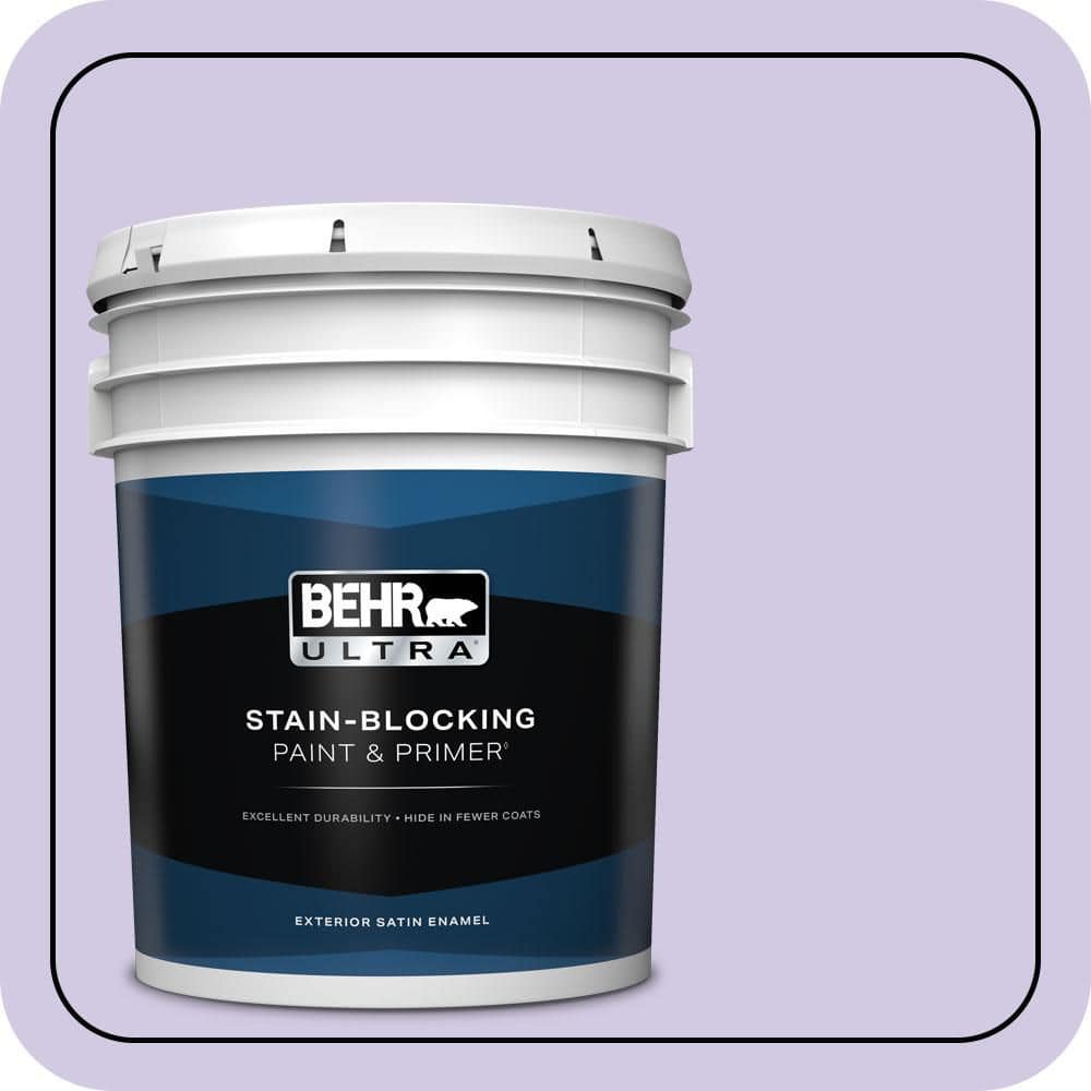 BEHR ULTRA 5 gal. #650C-3 Light Mulberry Satin Enamel Exterior Paint & Primer
