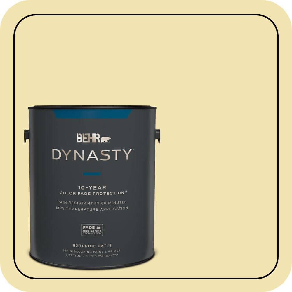 BEHR DYNASTY 1 gal. #P330-2 Lime Bright Satin Enamel Exterior Stain-Blocking Paint & Primer