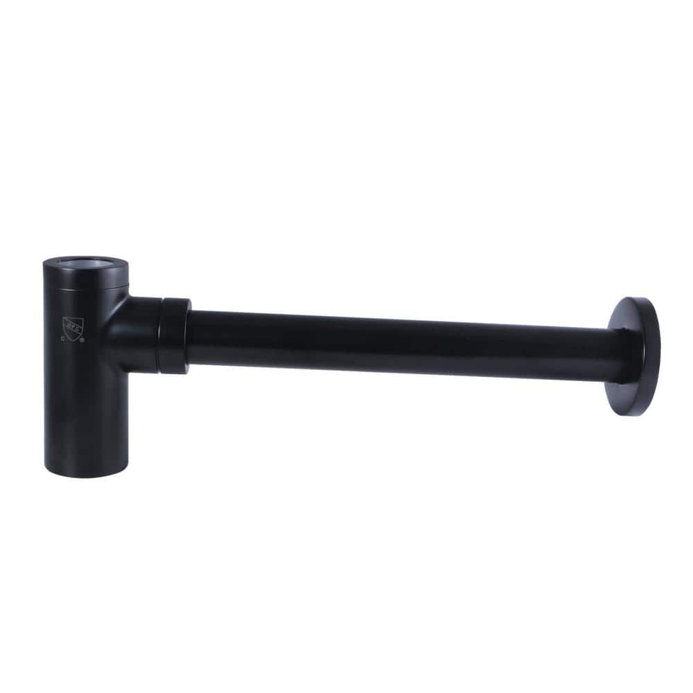 Kingston Brass Modern Decorative 1-1/4 in. Brass P-Trap in Matte Black
