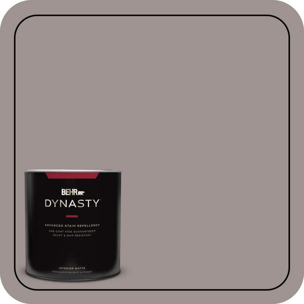 BEHR DYNASTY 1 qt. #N140-4 Tavern Taupe One-Coat Hide Matte Interior Stain-Blocking Paint and Primer