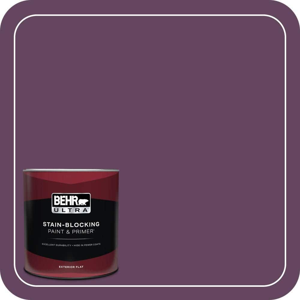 BEHR ULTRA 1 qt. #MQ5-35 Plum Rich Flat Exterior Paint & Primer