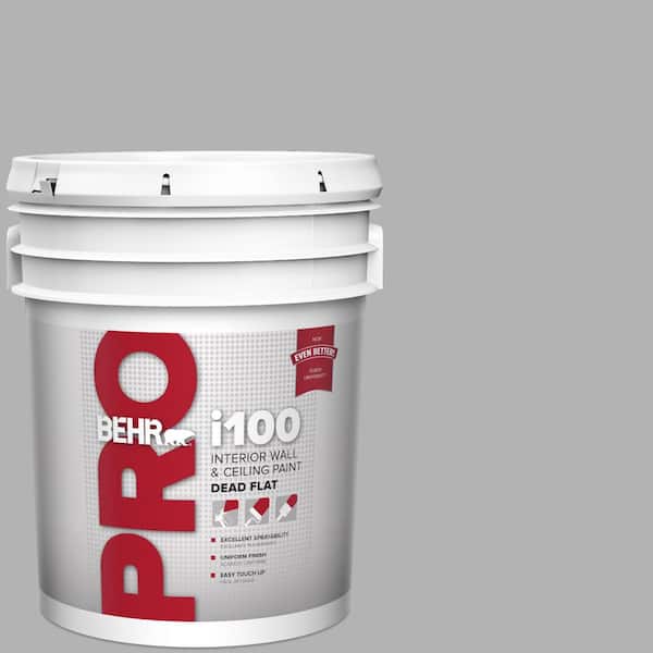BEHR PRO 5 gal. #770E-3 Pewter Mug Dead Flat Interior Paint (2)