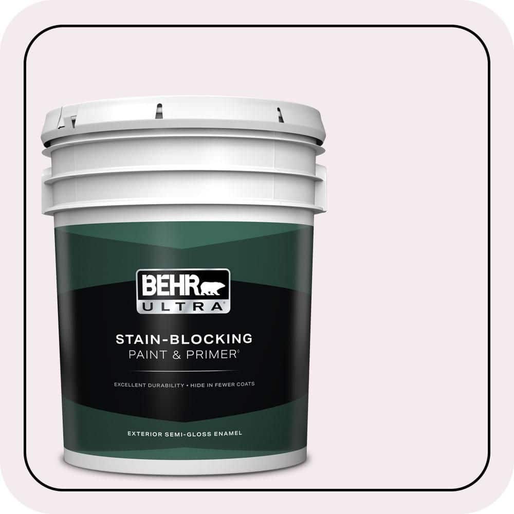 BEHR ULTRA 5 gal. #690C-1 Sweet Illusion Semi-Gloss Enamel Exterior Paint & Primer
