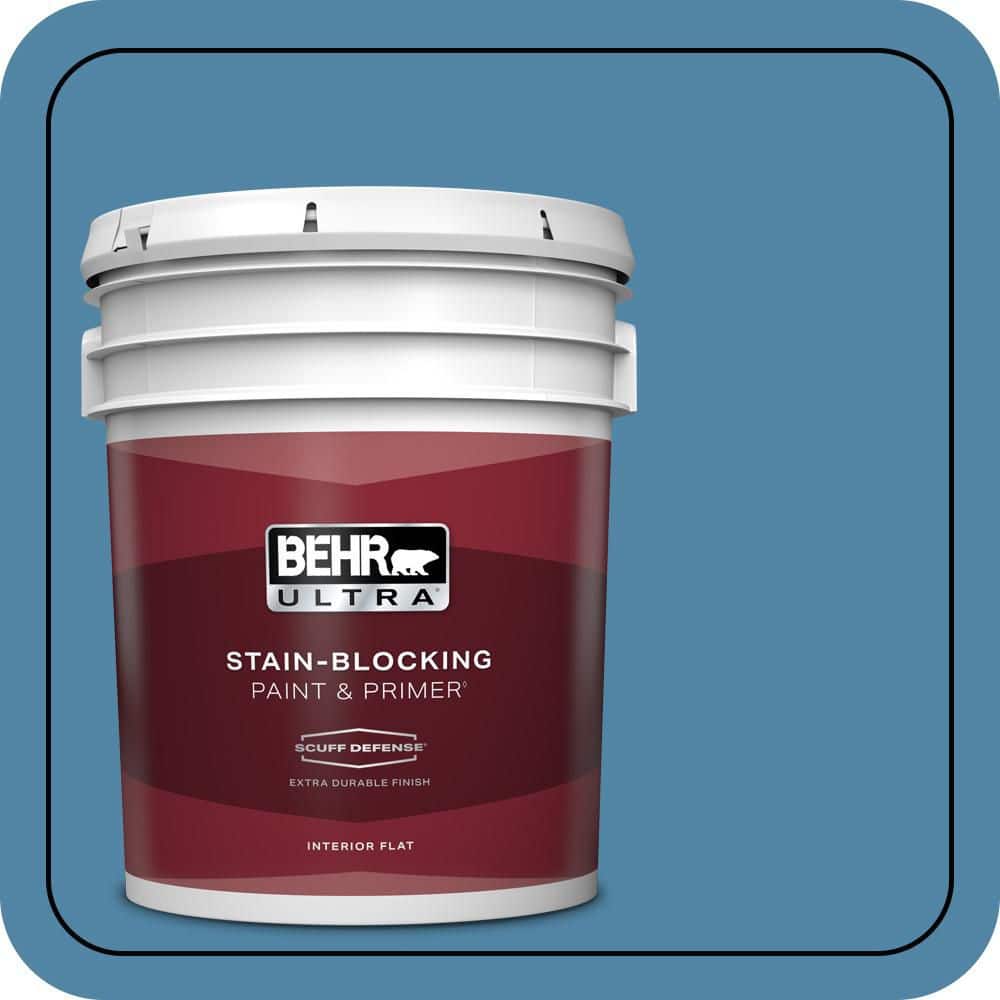 BEHR ULTRA 5 gal. #M500-4 Hemisphere Extra Durable Flat Interior Paint & Primer