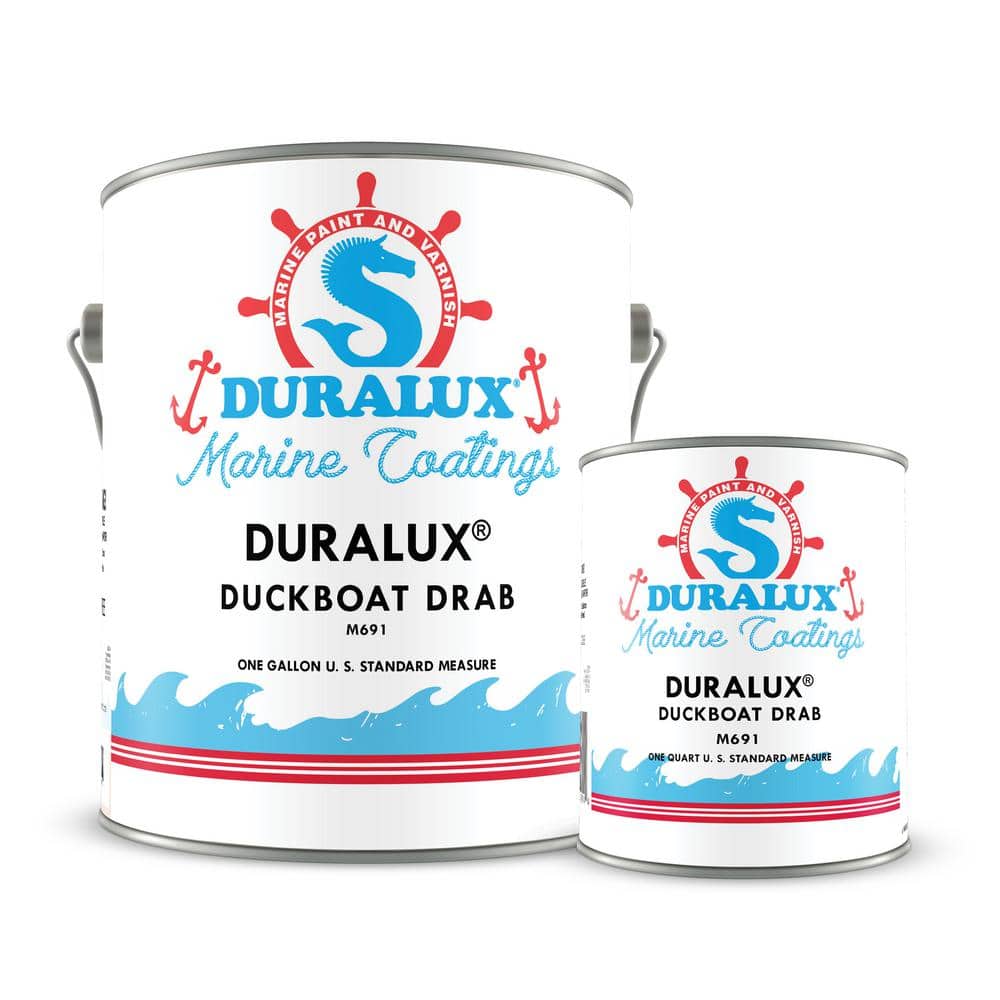Duralux Marine Paint 1 gal. Camouflage Duck Boat Drab Marine Flat Enamel (3)