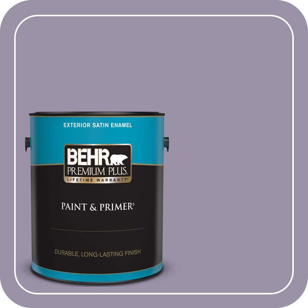 BEHR PREMIUM PLUS 1 gal. #650F-4 Delectable Satin Enamel Exterior Paint & Primer