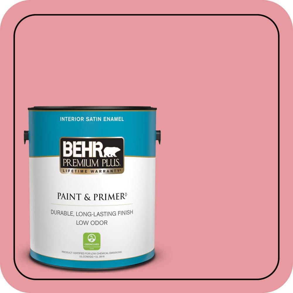 BEHR PREMIUM PLUS 1 gal. #P160-3 All Dressed Up Satin Enamel Low Odor Interior Paint & Primer (1)