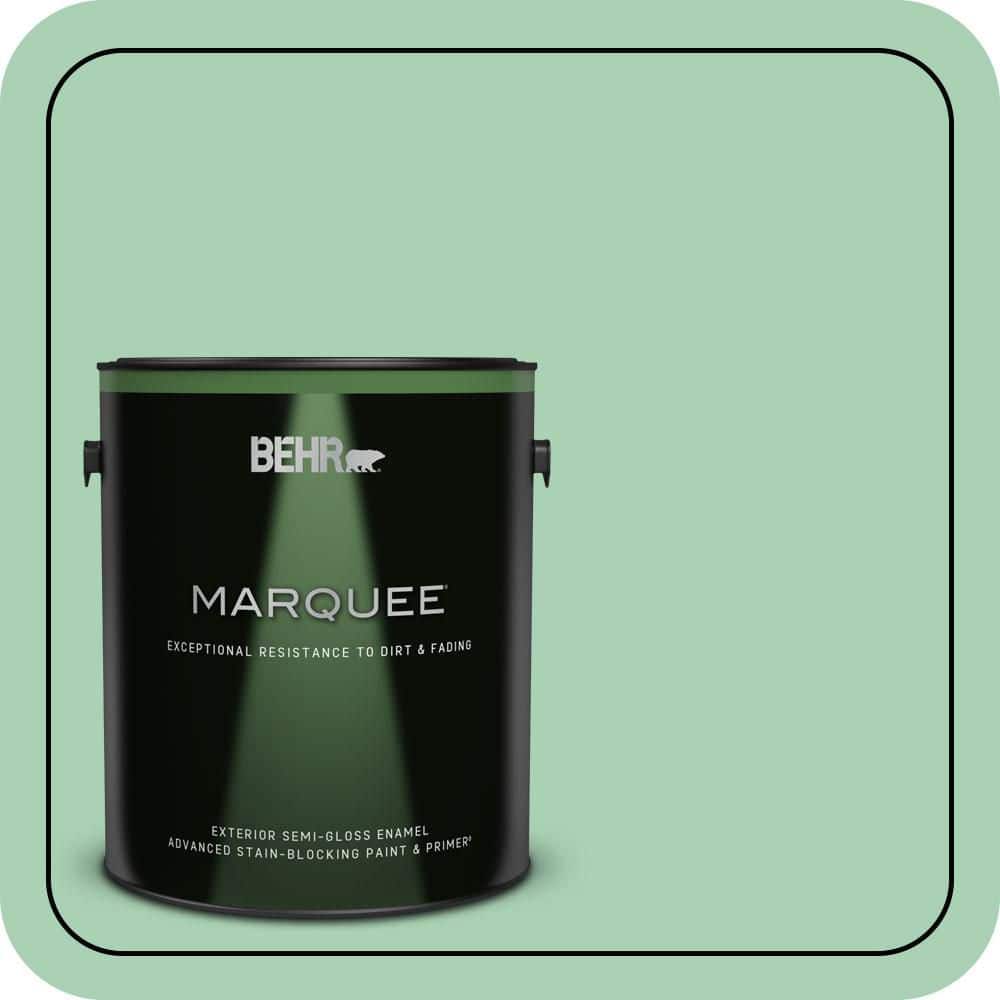 BEHR MARQUEE 1 gal. #460D-4 Aloe Essence Semi-Gloss Enamel Exterior Paint & Primer