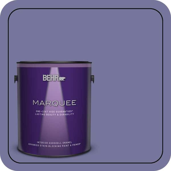 BEHR MARQUEE 1 gal. #M550-6 Kimono Violet One-Coat Hide Eggshell Enamel Interior Paint & Primer (2)