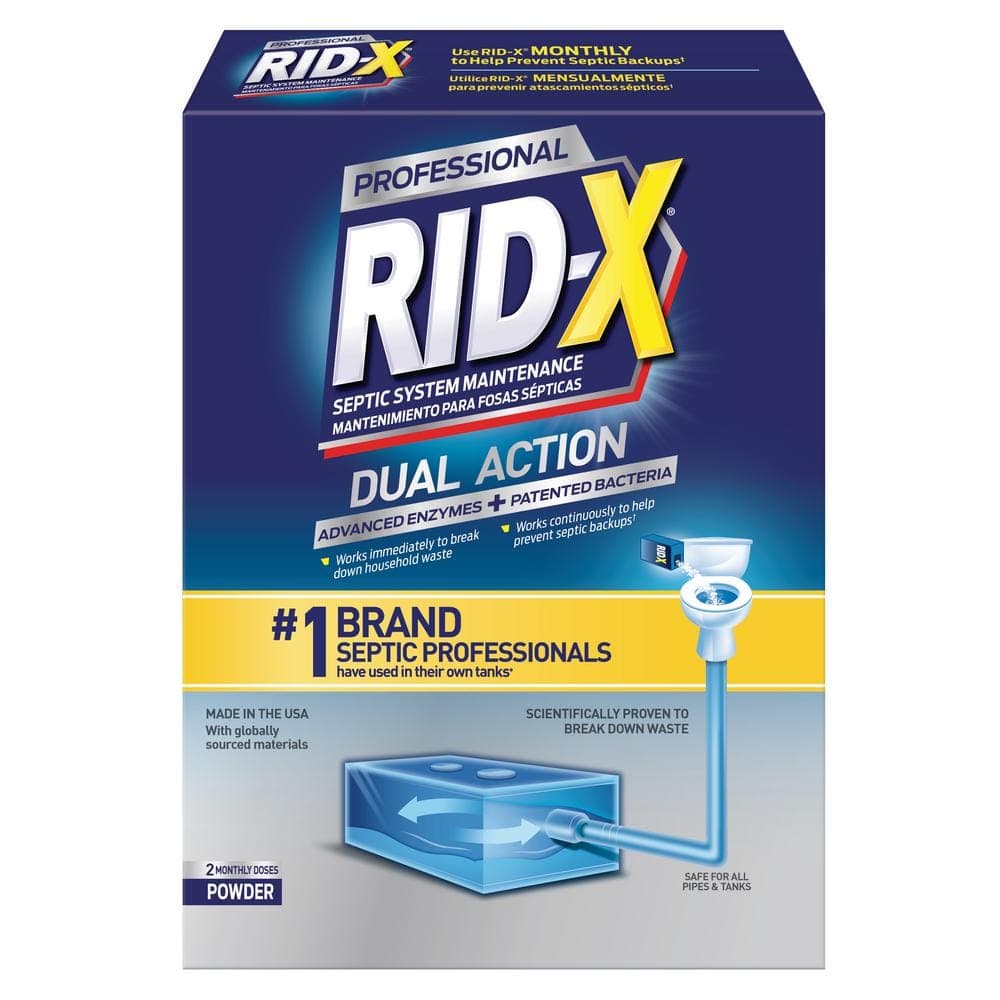 RID-X 19.6 oz. Professional Powder 2-Dose Septic Tank Treatment Drain Cleaner