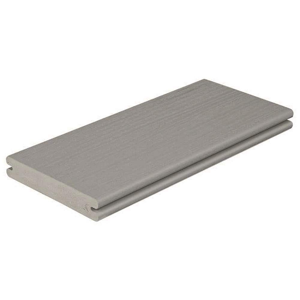 Fiberon Paramount Mantel 1 in. x 6 in. x 1 ft. Mineral Grooved Edge Capped Composite Deck Board Sample (1)