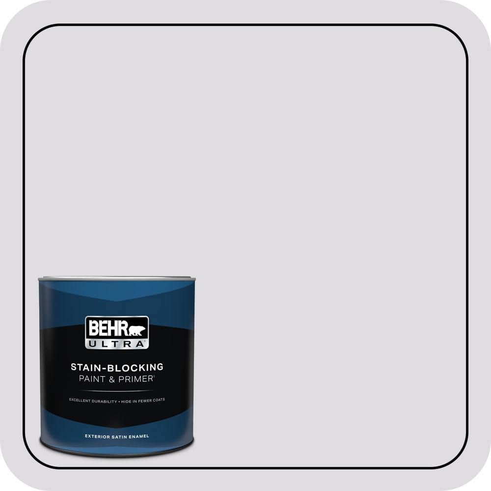 BEHR ULTRA 1 qt. #660E-1 Lavender Lace Satin Enamel Exterior Paint & Primer (1)
