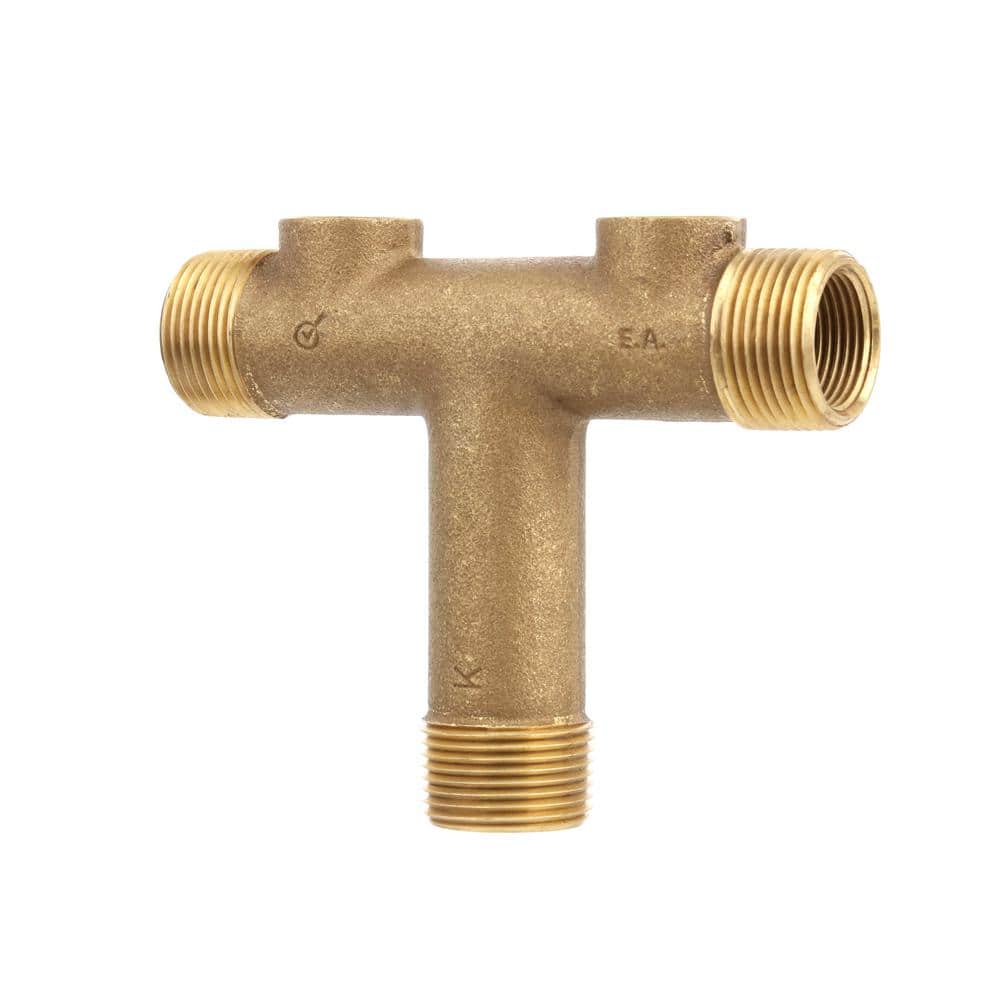 Water Source 4 in. x 1 in. Brass Tank Tee (3)