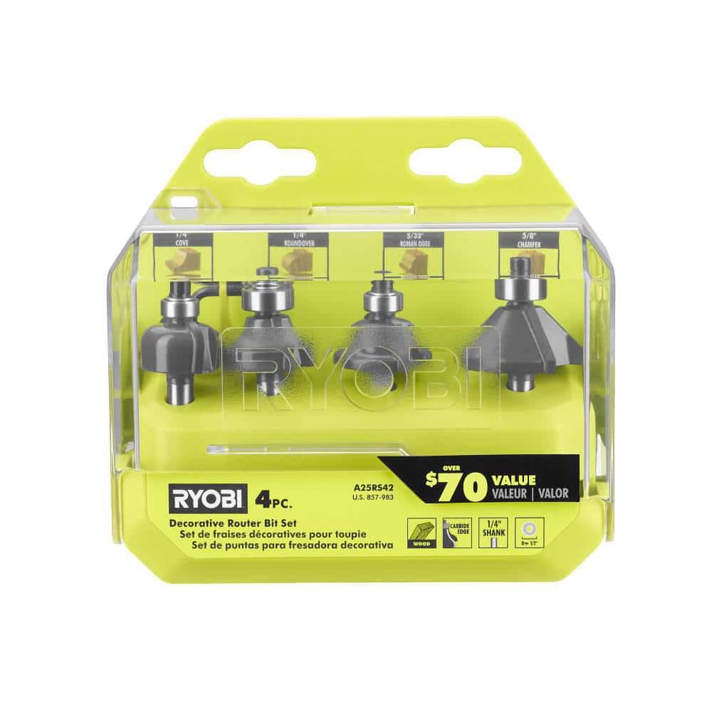 RYOBI Shank Carbide Router Bit Set