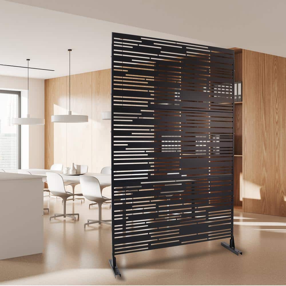 Zeus & Ruta H W Metal Privacy Screen Freestanding Decorative Privacy Screen for Balcony Panels) (4)