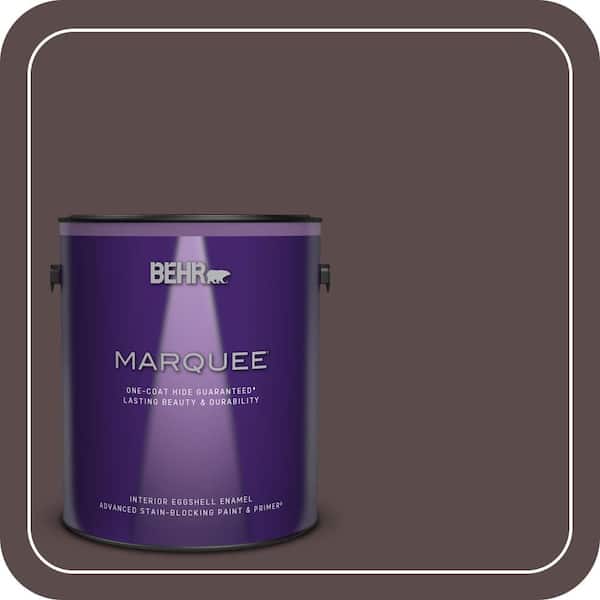 BEHR MARQUEE 1 gal. #MQ1-43 Piano Brown One-Coat Hide Eggshell Enamel Interior Paint & Primer (2)