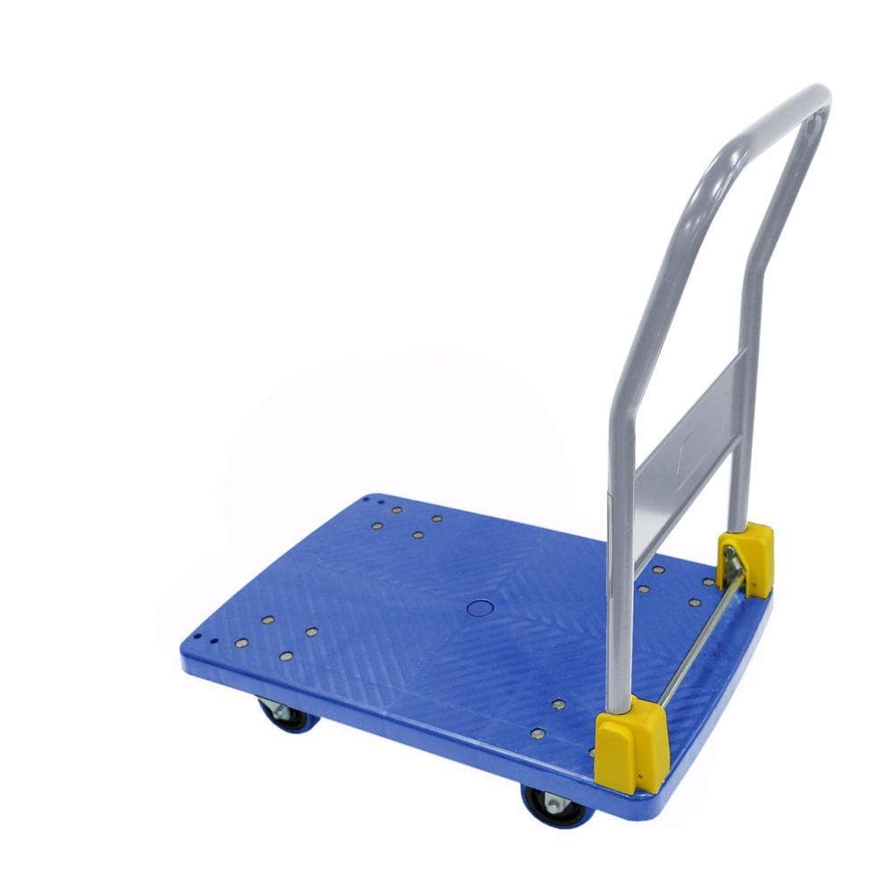Unbranded 880 lbs. Foldable Platform Push Hand Truck Cart, 2 Swivel Brake Wheels