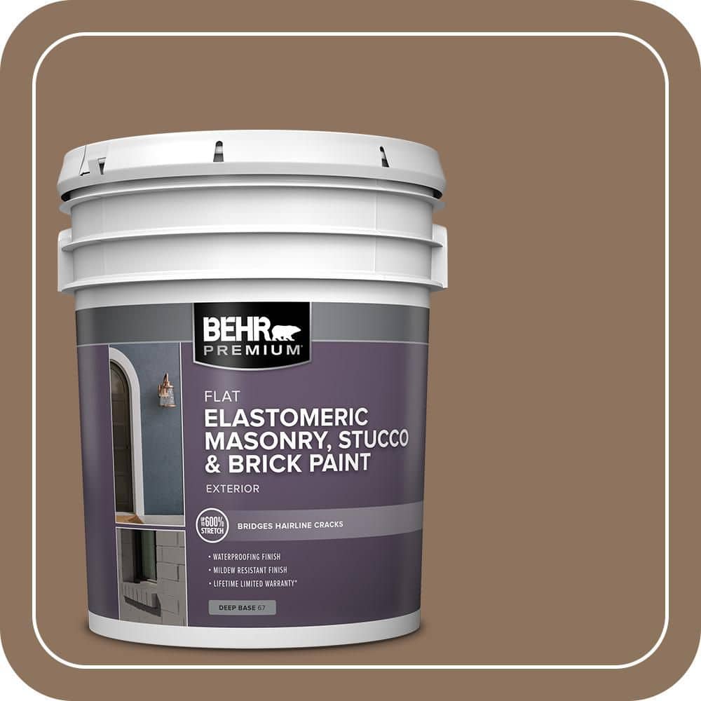 BEHR PREMIUM 5 gal. #N260-6 Outdoor Cafe Elastomeric Masonry, Stucco and Brick Exterior Paint (1)