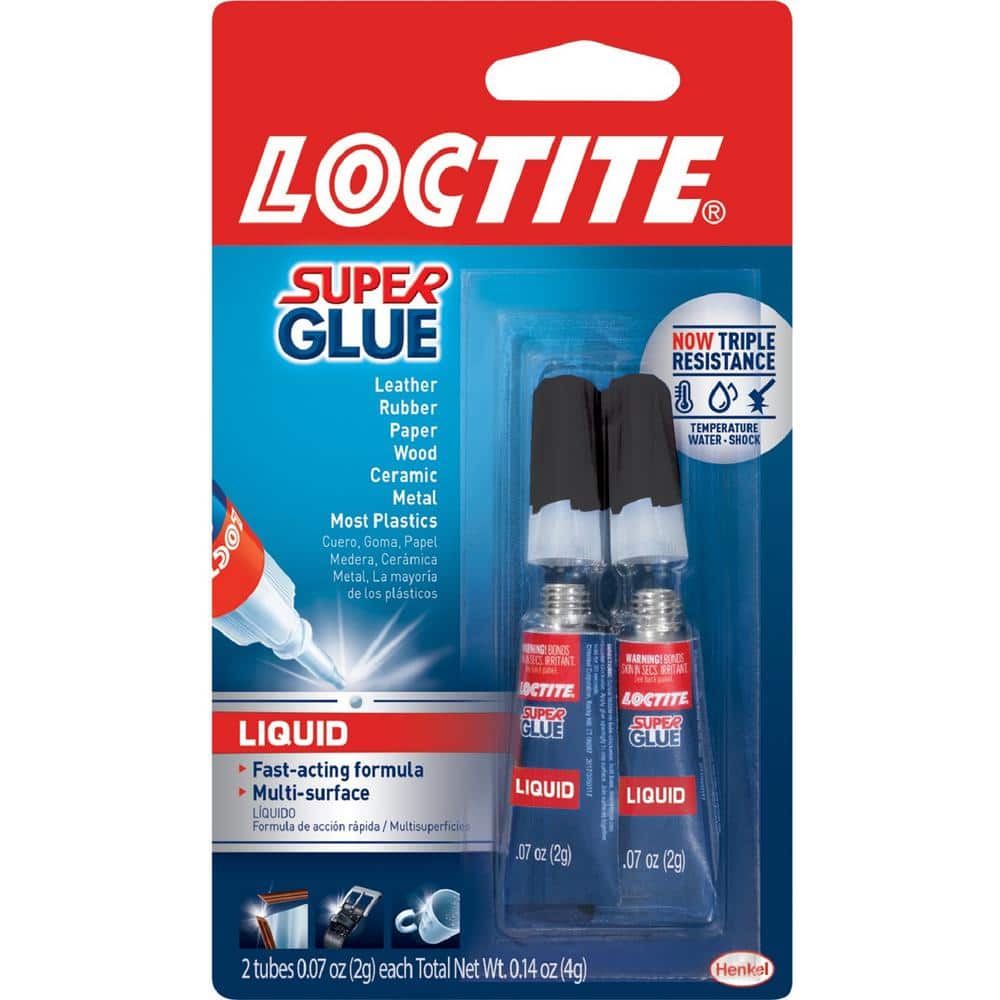 Loctite Super Glue 0.07 oz. Liquid Clear 2 Tubes Per Pack (12-Pack)