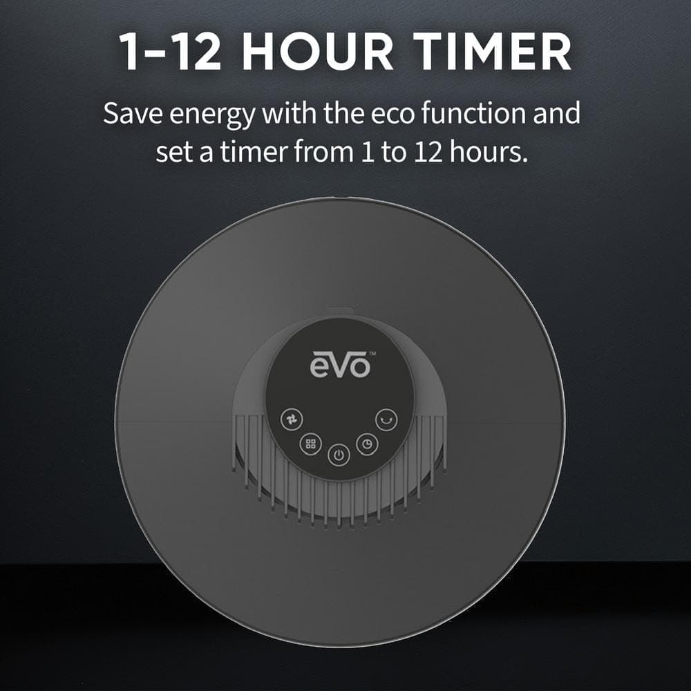 Evo 42 in. 5-Fan Speeds Digital Tower Fan in Black with Remote Control, WIFI, Voice Control (3)