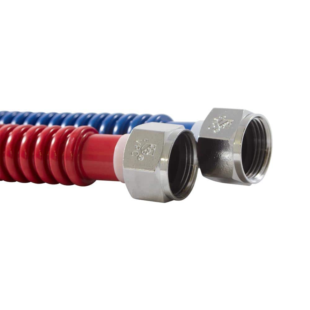 Everbilt 3/4 in. FIP x 3/4 in. FIP 24 in. Stainless Steel Corrugated Water Heater Connector (2-Piece) (3)